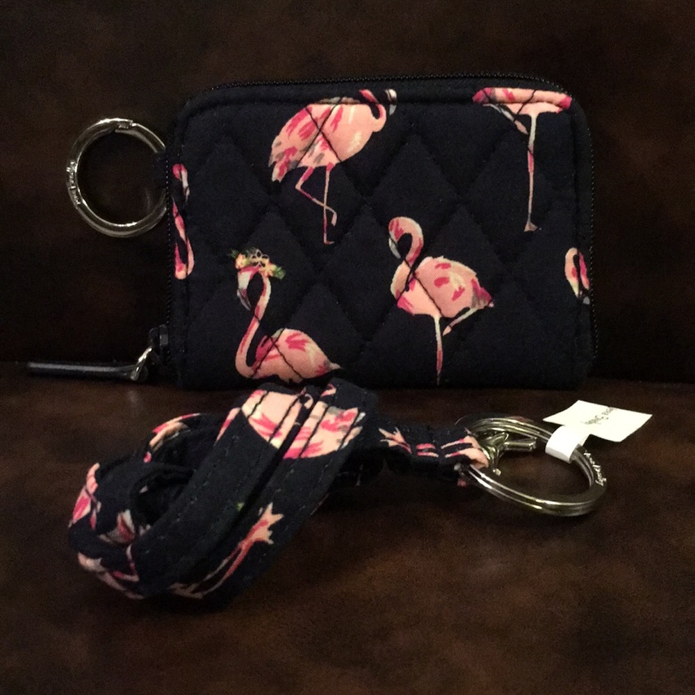 Vera Bradley Petite Zip Around Wallet and Lanyard